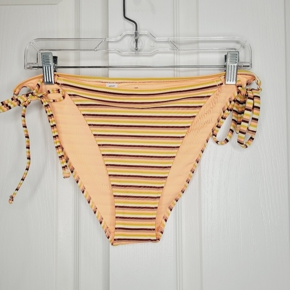 NEW Aerie Cheeky Tie Striped Bikini Bottom xlarge - Picture 1 of 5